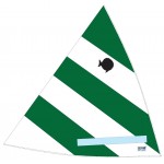Sunfish Sail, Green and White, 10013