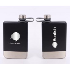 SERO Sailing, Sunfish 9 oz Vacuum Insulated Hip Flask, Black, SER-25647