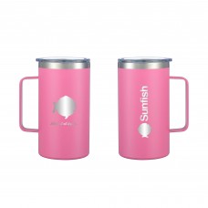 SERO Sailing, Sunfish 24 oz Vacuum Insulated Mug with Handle, Light Pink, SER-25637