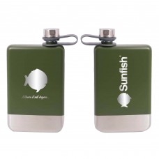 SERO Sailing, Sunfish 9 oz Vacuum Insulated Hip Flask, Green, SER-25650