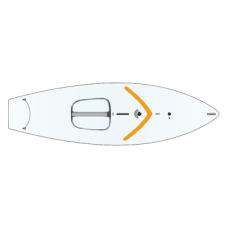 Sunfish Sail Boat, Orange Coaming (Splash- Rail)