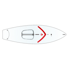 Sunfish Sail Boat, Red Coaming (Splash- Rail)