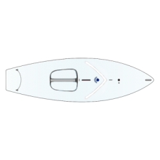 Sunfish Sail Boat, White Coaming (Splash- Rail)